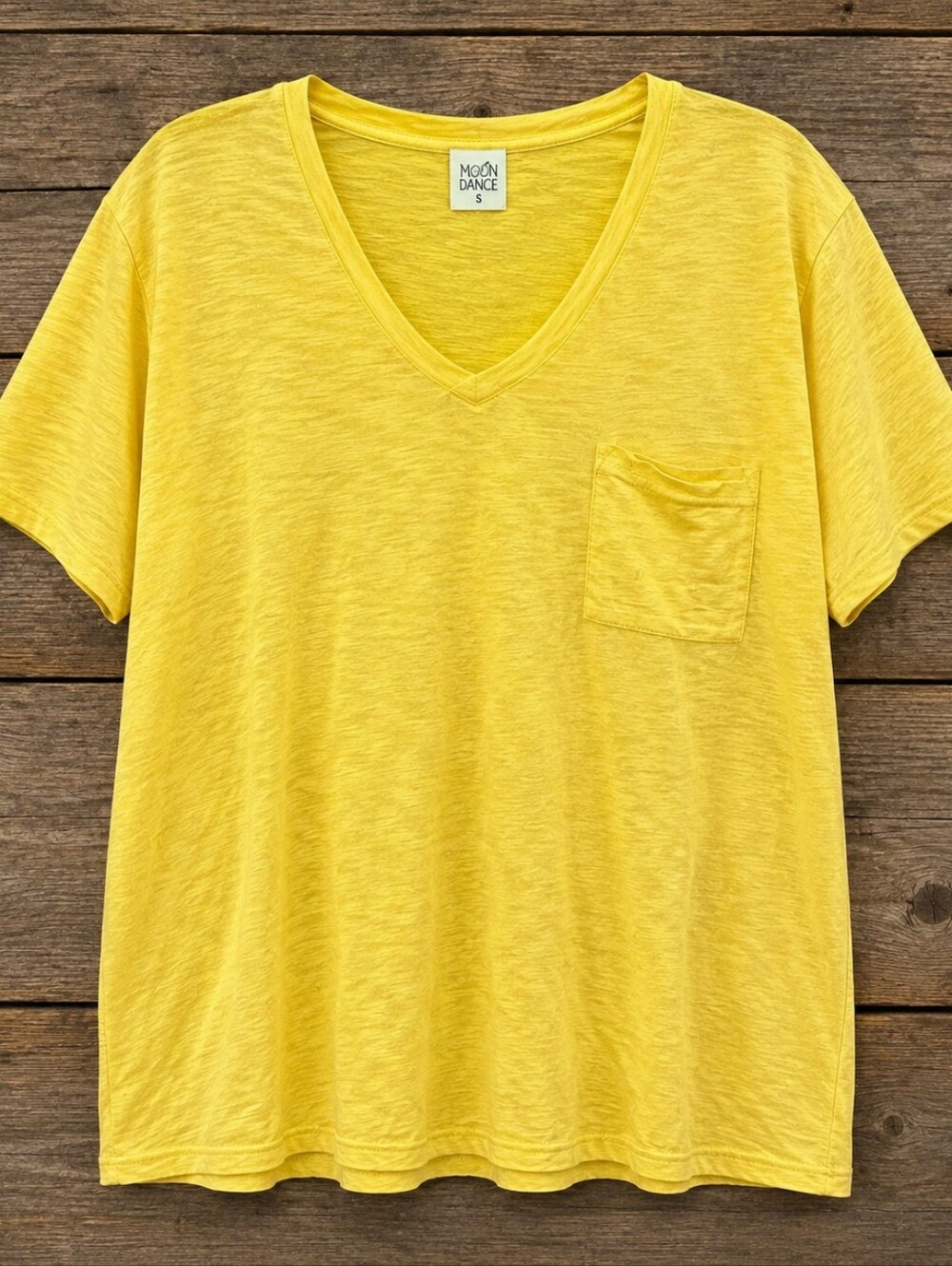 #1780 Jaded Gypsy Moon Dance V-Neck Tee - Sunshine